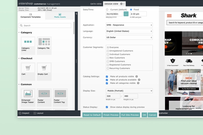 Screenshot: create consistent experiences